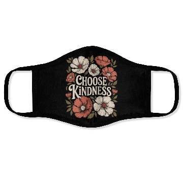 Discover Choose Kindness Boho Flower Vintage Positivity Face Masks