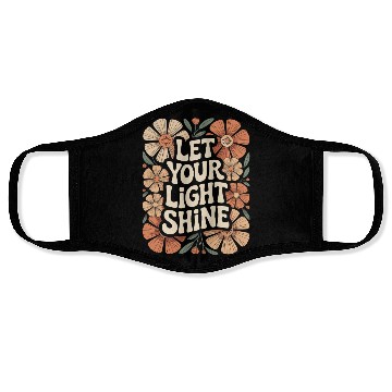 Discover Let Your Light Shine Boho Flower Inspiring Face Masks