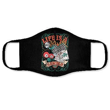 Discover Life Is A Gamble Retro Poker Player Face Masks