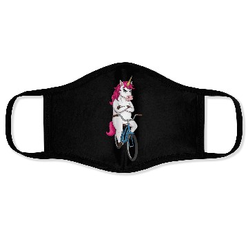 Discover Grumpy Unicorn on Bike – For Cyclists Face Masks