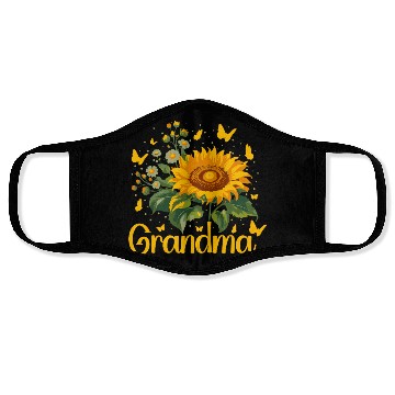 Discover Grandma Sunflower Appreciation Design Face Masks