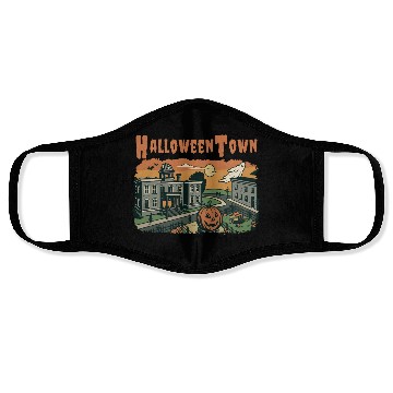 Discover Halloweentown Spooky Sunset Scene – Vintage Hallow Face Masks