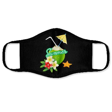 Discover Tropical Summer Coconut with Flowers Face Masks