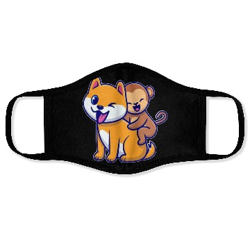Discover Cute Cartoon Animal Duo Design Face Masks