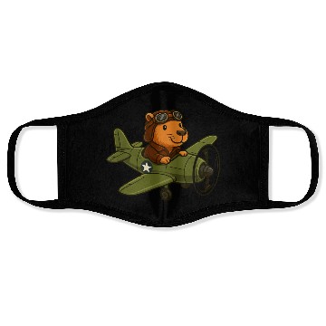 Discover Flying Beaver Pilot in Plane Face Masks