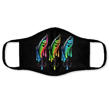Discover Neon Rainbow Fish Trap Face Masks