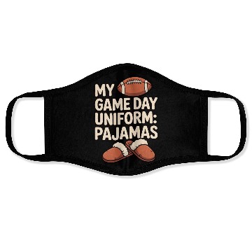 Discover Game Day Pajama Humor Graphic Face Masks