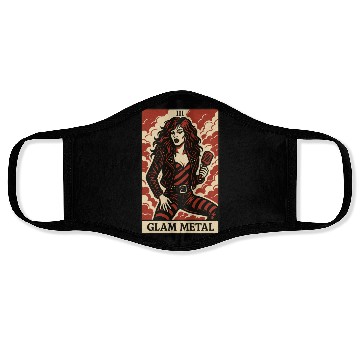 Discover Glam Metal Tarot Card – Fierce, Flashy, and Loud Face Masks