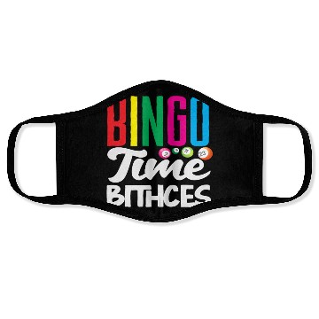 Discover Bingo Time Bitches Player Fun Vibes Face Masks