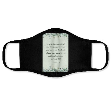 Discover Proverbs 35-6 Bible Verse Christian Wall Art Face Masks