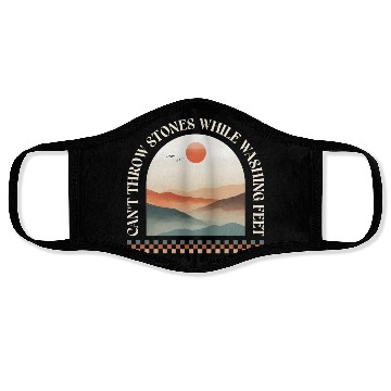 Discover Canyon Sunset Inspirational Can't Throw Stones Face Masks