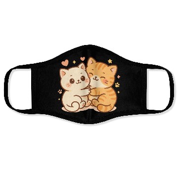 Discover Cute Kittens Embracing Heartwarming Design Face Masks