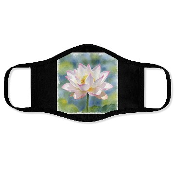 Discover Serene Water Lily Floral Print Face Masks