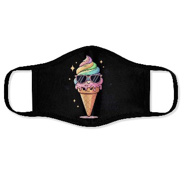 Discover Cooler Than Ice Cream Pun Face Masks