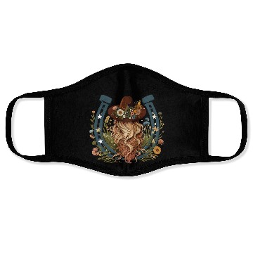 Discover Wildflowers Wild Horses Western Boho Country Face Masks