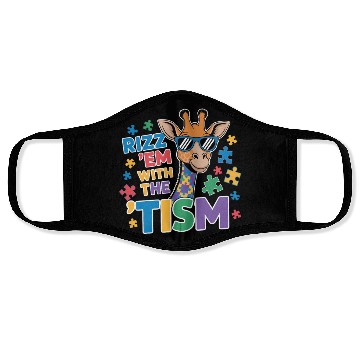 Discover Giraffe with Puzzle Pieces and Sunglasses Face Masks