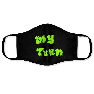 Discover "MY TURN" Bold Neon Bubble Letter Face Masks – Streetwear