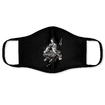 Discover 005 - Elegant Samurai Warrior Silhouette Face Masks