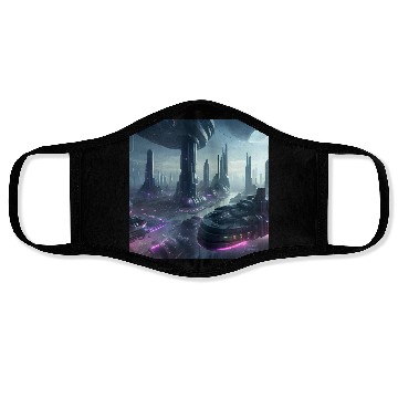 Discover Ethereal Alien Planet Landscape Face Masks