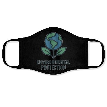 Discover Earth and Leaf Eco Badge Design Face Masks