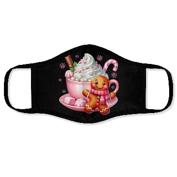 Discover Whimsical Holiday Hot Chocolate Scene Face Masks
