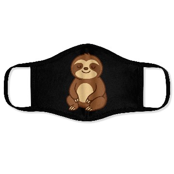 Discover Cute Relaxed Sloth Cartoon Face Masks