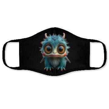 Discover Cutie Creature Green Horns Face Masks