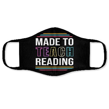 Discover Back To School Reading Teacher Face Masks