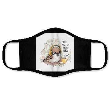 Discover "Social Sparrow – Anxiety Parrow" Face Masks