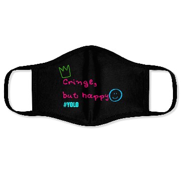 Discover Cringe but happy Face Masks