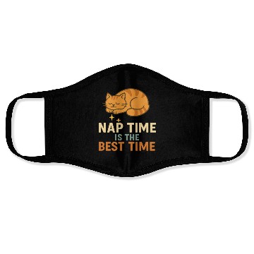 Discover Cute Sleeping Cat Nap Time Design Face Masks