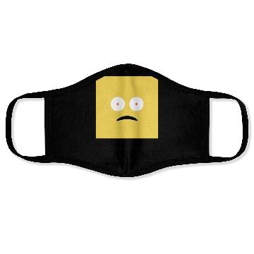 Discover Minimal Sad Face Design Face Masks