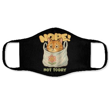 Discover Cute Cat Wrapped in Laundry with Affirmation Face Masks