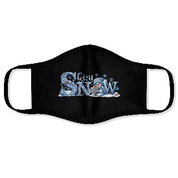 Discover Let it Snow Face Masks, Winter Lover Snowman Face Masks