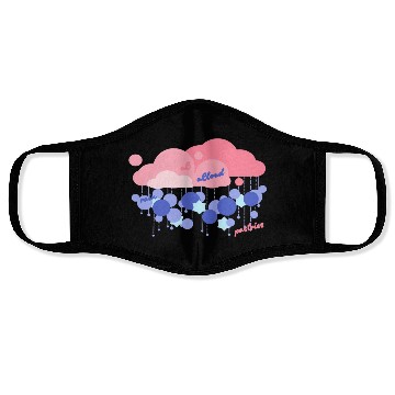 Discover Pastel Rain Cloud with Star Accents Face Masks