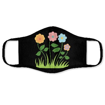 Discover Whimsical Pastel Flower Pattern Face Masks
