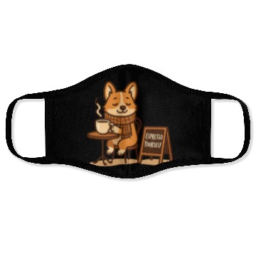 Discover Espresso Yourself – Cute Corgi Coffee Face Masks
