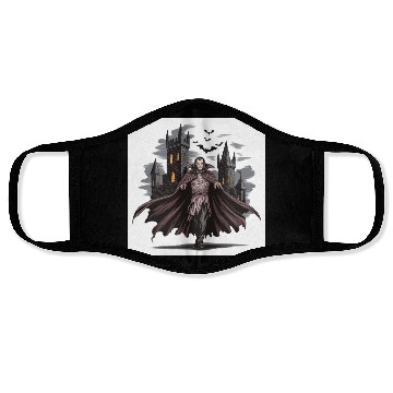 Discover Vampire Count Gothic Castle Print Face Masks