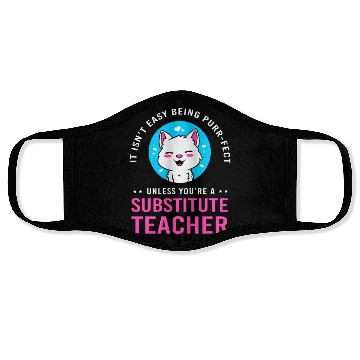 Discover Substitute Teacher Cat Lover Face Masks