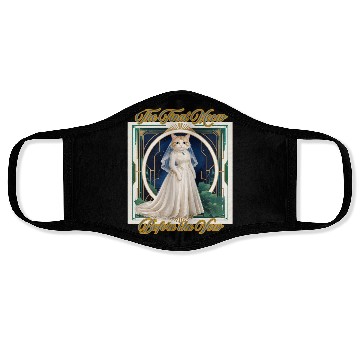 Discover The Final Meow before The Vow - Funny Cat Bride  Face Masks