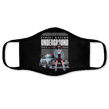 Discover Japanese Underground Street Racing - JDM Car Face Masks