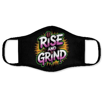 Discover Rise and Grind Coffee Motivational Face Masks