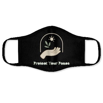 Discover Peaceful Nature Hand with Sun and Leaf Face Masks