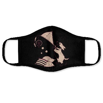 Discover Whimsical Dachshund with Dreamcatcher Face Masks