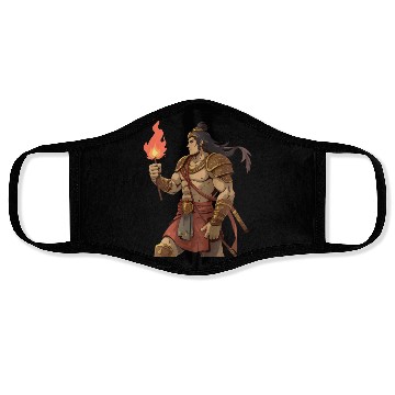 Discover Heroic Warrior with Torch Face Masks