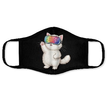 Discover Whimsical Cat with VR Mask Face Masks