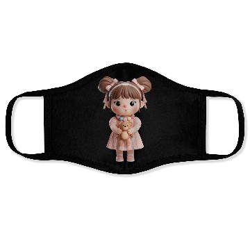 Discover Sweet Candy Girl with Teddy Bear Face Masks