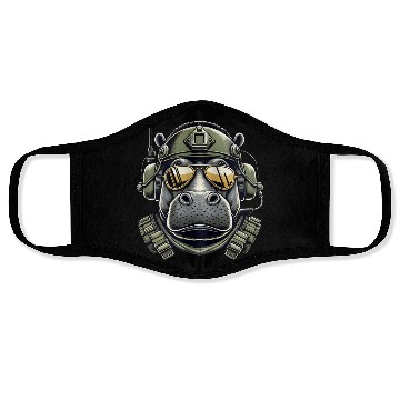 Discover Hippo Military Design Face Masks