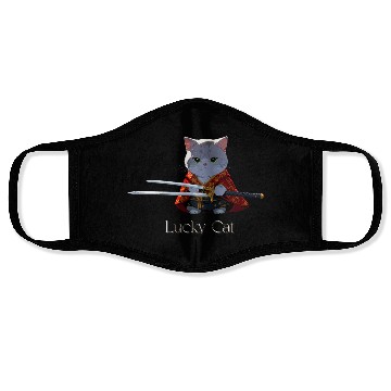 Discover Mythic Warrior Cat with Swords Face Masks