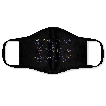 Discover Playful Black Cat Halloween Pattern Face Masks